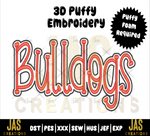 Load image into Gallery viewer, BULLDOGS 3D PUFF EMBROIDERY DESIGN