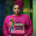 Load image into Gallery viewer, JUST A SISTER CHEERING AKA READY TO PRESS TRANSFER