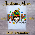 Load image into Gallery viewer, AUTISM MAMA MESSY BUN READY TO PRESS