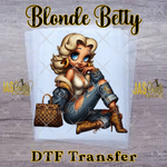 Load image into Gallery viewer, BETTY BLONDE READY TO PRESS TRANSFER