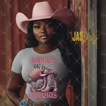 Load image into Gallery viewer, BOOTS ON THE GROUND PINK READY TO PRESS TRANSFER