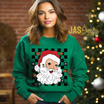 Load image into Gallery viewer, SANTA HO HO HO ANIMAL STRIPES READY TO PRESS TRANSFER