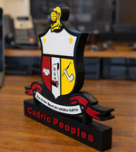 Load image into Gallery viewer, KAPPA ALPHA PSI SHEILD DESK SIGN