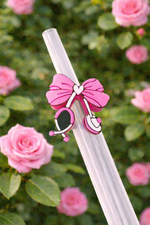 Load image into Gallery viewer, STETHOSCOPE BOW STRAW TOPPER