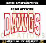 Load image into Gallery viewer, DAWGS ARCHED SATIN APPLIQUE DIGITAL FILE