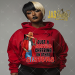 Load image into Gallery viewer, JUST A SISTER CHEERING DELTA SHIRT