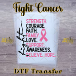 Load image into Gallery viewer, FIGHT BREAST CANCER AFFIRMATIONS READY TO PRESS TRANSFER