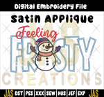 Load image into Gallery viewer, FEELING FROSTY SATIN APPLIQUE  EMBROIDERY DESIGN