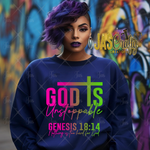 Load image into Gallery viewer, GENESIS GOD IS UNSTOPPABLE PREMADE GANG SHEET