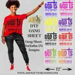 Load image into Gallery viewer, GENESIS GOD IS UNSTOPPABLE PREMADE GANG SHEET