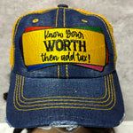 Load image into Gallery viewer, KNOW YOUR WORTH THEN ADD TAX IRON ON EMBROIDERY PATCH