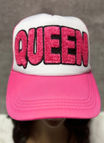 Load image into Gallery viewer, QUEEN CHENILLE TRUCKER HAT