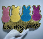 Load image into Gallery viewer, LOVE MY PEEPS EASTER CHENILLE EMBROIDERY PATCH