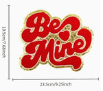 Load image into Gallery viewer, BE MINE VALENTINE CHENILLE PATCH-RED