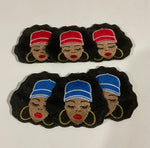Load image into Gallery viewer, CURLY HAIR HAT LADY EMBROIDERY DESIGN