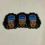 Load image into Gallery viewer, CURLY HAIR LADY WITH HAT PATCH