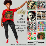 Load image into Gallery viewer, JUNETEENTH - BLACK HISTORY PREMADE GANG SHEET