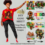 Load image into Gallery viewer, JUNETEENTH - BLACK HISTORY (2) PREMADE GANG SHEET