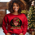 Load image into Gallery viewer, JUST A GIRL WHO LOVES CHRISTMAS PLAID HAT READY TO PRESS TRANSFER