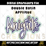 Load image into Gallery viewer, DOUBLE SATIN KNIGHTS APPLIQUE DIGITAL FILE