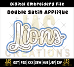 Load image into Gallery viewer, DOUBLE SATIN LIONS APPLIQUE DIGITAL FILE