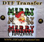 Load image into Gallery viewer, MERRY PLAID SANTA READY TO PRESS TRANSFER