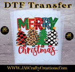 Load image into Gallery viewer, MERRY CHRISTMAS TREES READY TO PRESS TRANSFER