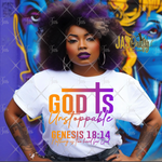 Load image into Gallery viewer, GENESIS GOD IS UNSTOPPABLE PREMADE GANG SHEET