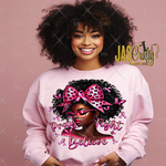 Load image into Gallery viewer, PRAY FIGHT BELEIVE CANCER READY TO PRESS TRANSFER