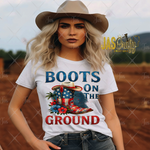 Load image into Gallery viewer, BOOTS ON THE GROUND PATRIOTIC READY TO PRESS TRANSFER
