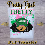 Load image into Gallery viewer, PRETTY GIRL HAT GIRL 1908 READY TO PRESS TRANSFER