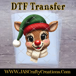 Load image into Gallery viewer, FAUX YARN REINDEER READY TO PRESS TRANSFER