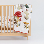 Load image into Gallery viewer, MUSHROOM COTTON MUSLIN BABY QUILT