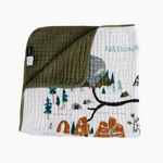 Load image into Gallery viewer, NATIONAL PARKS COTTON MUSLIN BABY QUILT