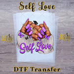 Load image into Gallery viewer, SELF LOVE NAILS PURPLE READY TO PRESS TRANSFER