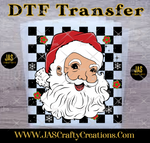Load image into Gallery viewer, SANTA CHECKERED READY TO PRESS TRANSFER