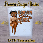 Load image into Gallery viewer, BETTY BROWN SUGAR BABE READY TO PRESS TRANSFER