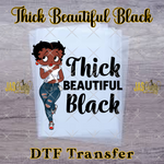 Load image into Gallery viewer, BETTY THICK BEAUTIFUL BLACK READY TO PRESS TRANSFER