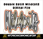 Load image into Gallery viewer, DOUBLE SATIN WILDCATS APPLIQUE DIGITAL FILE