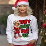 Load image into Gallery viewer, COOL GRANNY CLAUS W THEY NOT LIKE US READY TO PRESS TRANSFER