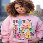 Load image into Gallery viewer, IN MY TEACHER ERA RETRO READY TO PRESS TRANSFER