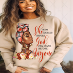 Load image into Gallery viewer, SHE WHO KNEELS BEFORE GOD DTF GANG SHEET