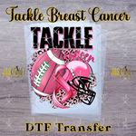 Load image into Gallery viewer, TACKLE BREAST CANCER FOOTBALL READY TO PRESS TRANSFER