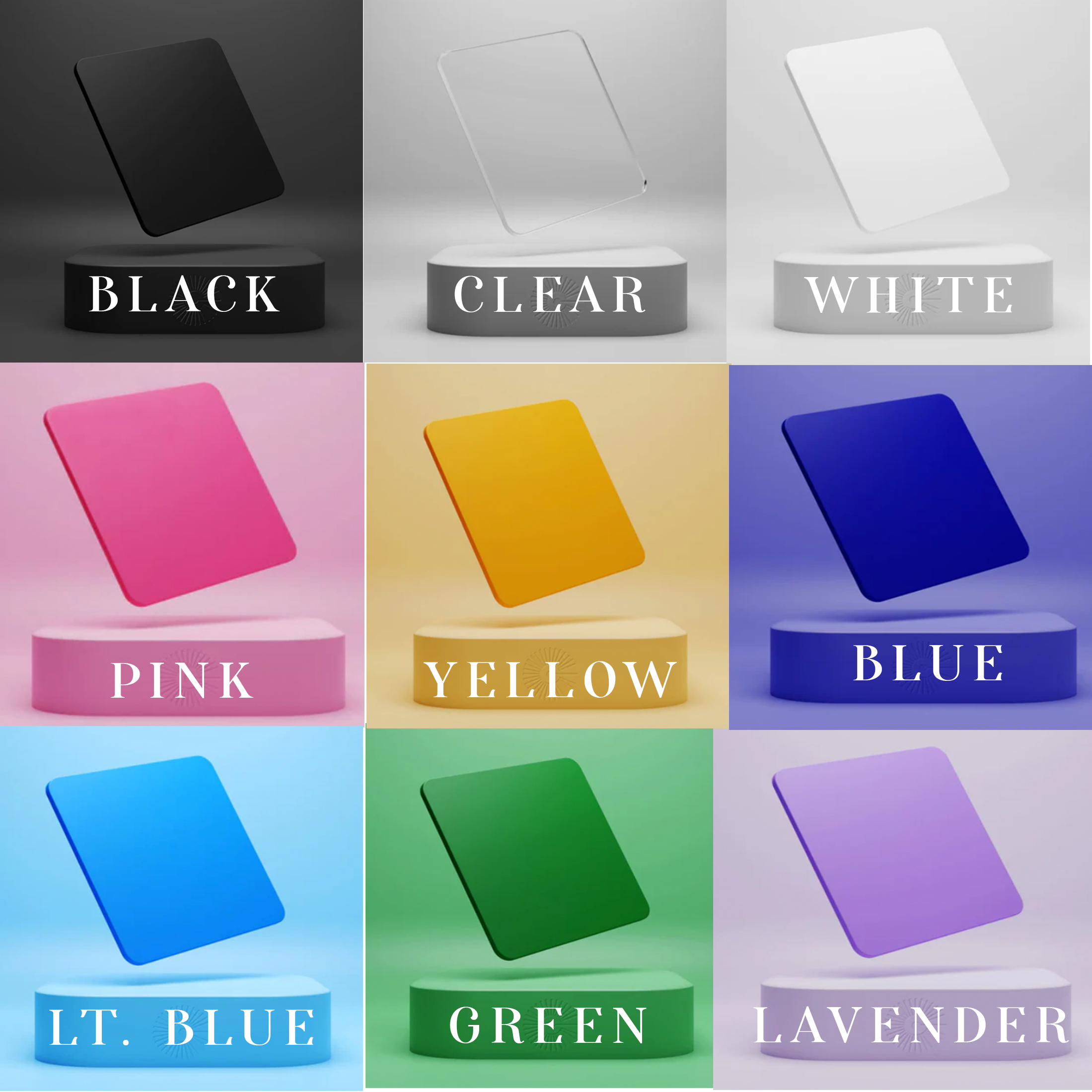 ENGRAVED ACRYLIC HAT BAR VISION BOARD
