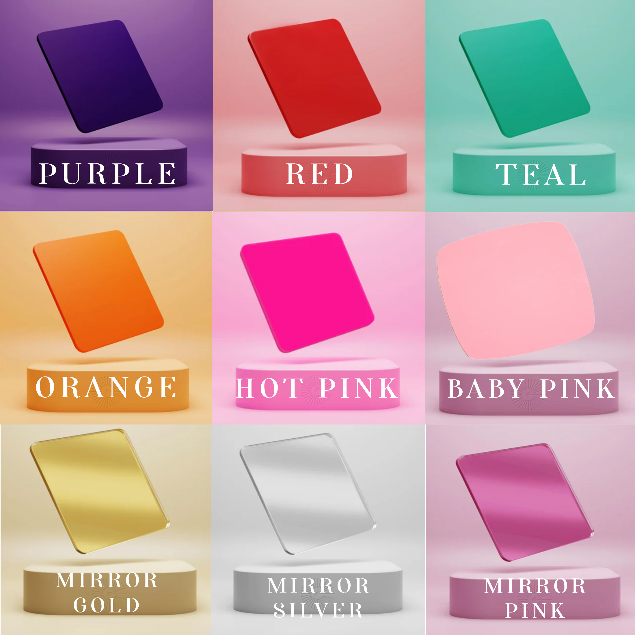 ENGRAVED ACRYLIC HAT BAR VISION BOARD