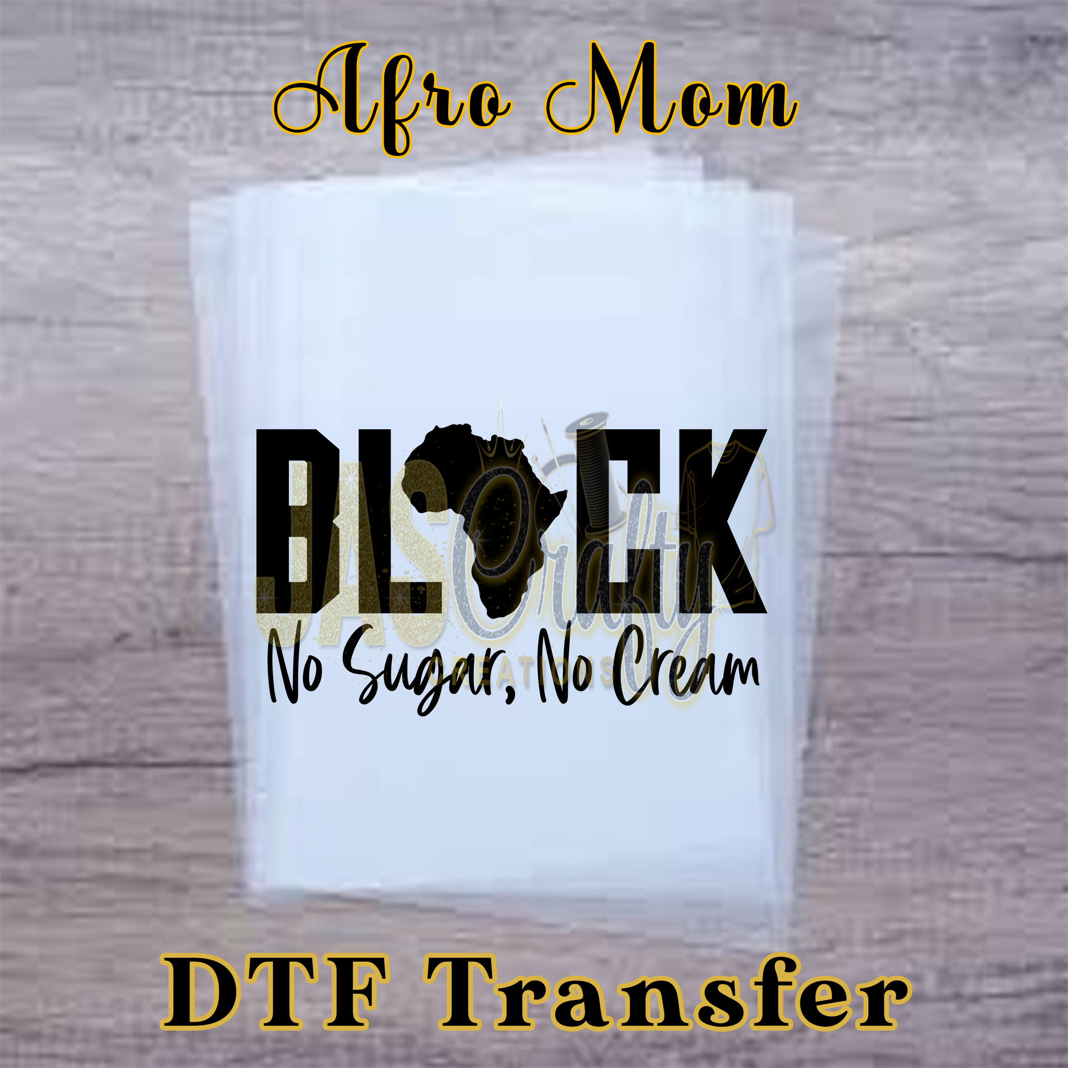 BLACK AFRICA NO SUGAR NO CREAM READY TO PRESS TRANSFER