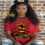 Load image into Gallery viewer, BLACK HISTORY MONTH FIST SHIRT

