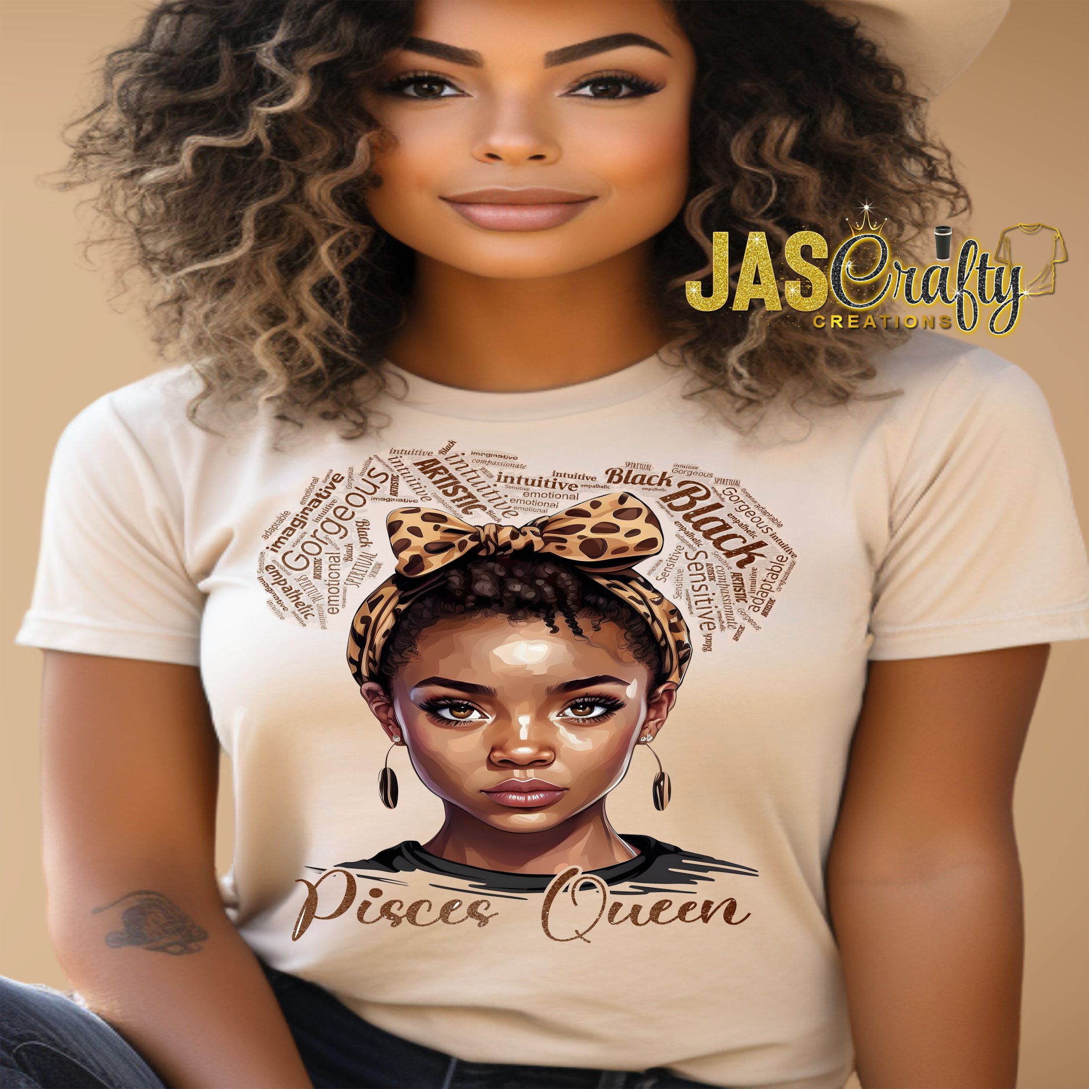 BLACK QUEEN PISCES TSHIRT