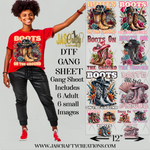 Load image into Gallery viewer, BOOTS ON THE GROUND (2) PREMADE GANG SHEET
