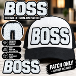 Load image into Gallery viewer, BOSS CHENILLE IRON ON PATCH
